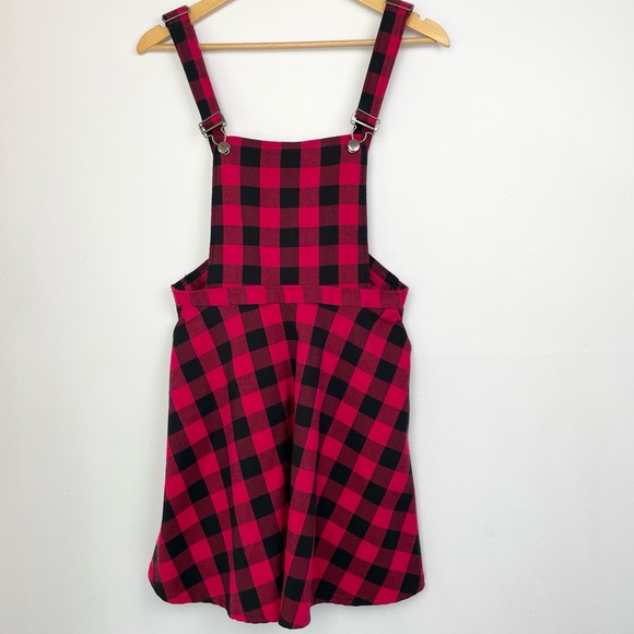 Hot Topic Dresses & Skirts - Hot Topic Pinafore Buffalo Check Dress